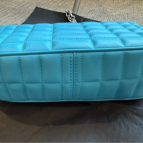 Michael Kors Tribeca Blue LG Conv Chain Shoulder Leather Bag